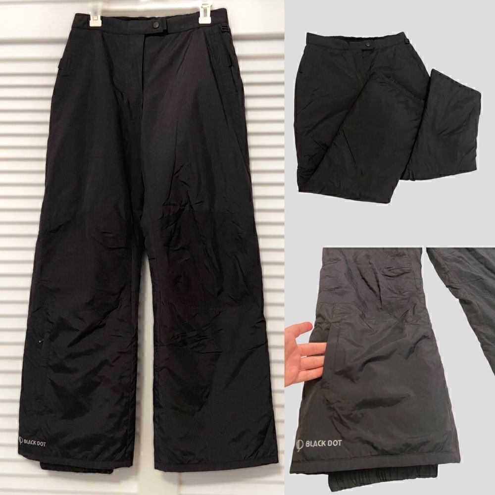 Black Dot High rise Snow Pants Black Size M